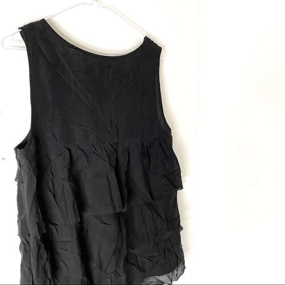 J. Crew Silk Tiered Black Sleeveless Top - Picture 4 of 7